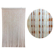 Smart Market Κουρτίνα Πόρτας Με Χάντρες 100x220cm Μπεζ Καφέ