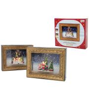 Arte Libre Πίνακας Με Χριστουγεννιάτικο Σκηνικό Με Μουσική Κίνηση Και Φως 24.5x5x19.5cm Σε 2 Σχέδια