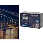 ARTELIBRE 75 LED Κουρτίνα Εσωτ. & Εξωτ. Χώρου Με 8 Προγράμματα Και Μετασχηματιστή Θερμό Λευκό Φως Λευκό Καλώδιο Επεκτεινόμενο IP44 3+5x0.6m