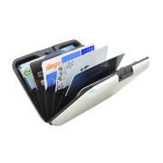 SPM Μεταλλικό Πορτοφόλι Αλουμινίου για Πιστωτικές Κάρτες με Αντικλεπτική Προστασία RFID Χρώματος Ασημί 0940