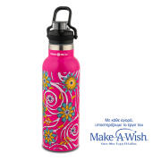 NAVA Θερμός μπουκάλι ανοξείδωτο "We Care", magenta 500ml