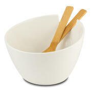 NAVA Σαλατιέρα πορσελάνινη με 2 κουτάλες σερβιρίσματος "Terrestrial" 24cm