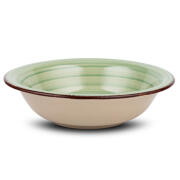 NAVA Πιάτο σούπας stoneware "Lines Oil Green" 22cm