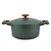NAVA Κατσαρόλα με Καπάκι και Αντικολλητική Επίστρωση Stone 28cm Ωmega