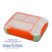 NAVA Δοχείο φαγητού Bento πλαστικό ορθογώνιο "We Care", πράσινο-πορτοκαλί 800ml