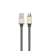 Allocacoc USBCable |Flat| Αλουμινένιο πλεκτό καλώδιο microUSB (1,5 μέτρο - χρυσό)
