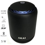 Akai ABTS-S4 Μεταλλικό ηχείο Bluetooth με LED, USB, κάρτα SD και Aux-In – 5 W