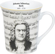 Konizt Κούπα 410ml Bach Composers Music Λευκή Πορσελάνη