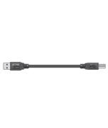 AVLINK USB 2.0 TYPE A PLUG TO TYPE B PLUG LEADS 1.5m BLACK