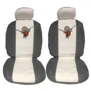 Guard Sam Ημικαλύμματα Αυτοκινήτου Σετ 4 Τεμάχια Γκρι Άσπρα