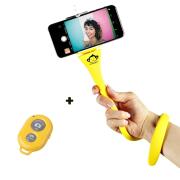 Monkeystick Ευέλικτο Selfie Stick για Smartphone/Action Cameras με Τηλεχειριστήριο ΒΤ Κίτρινο