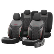 Otom Reflective Design Καλύμματα Αυτοκινήτου Σετ 11 Τεμάχια Μαύρα