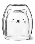 Gadget Master Γυάλινο Ποτήρι Διπλού Τοιχώματος Kitty 260ml