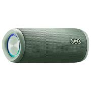 QCY SP7 Green -  Portable Bluetooth Speaker w Stereo Sound 40W, Mic for Calls, RGB Light Show