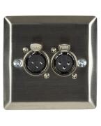 AvLink 123.317UK Μεταλλική Πλάκα Τοίχου με Διπλή XLR Υποδοχή