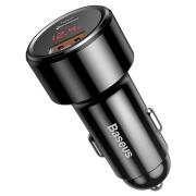 Baseus Car Charger USB/Type-C PD+QC 45W Black