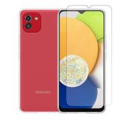 Vivid Set TPU + Tempered Glass Samsung Galaxy A03 Transparent