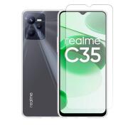 Vivid Set TPU Case + Tempered Glass Realme C35 Transparent
