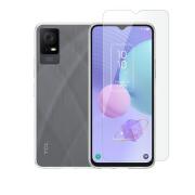 Vivid Set TPU Case + Tempered Glass TCL 405/406/408 Transparent