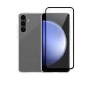 Vivid Set Gelly Case + Full Face Tempered Glass Samsung Galaxy S23 FE Black