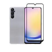 Vivid Set Gelly Case + Full Face Tempered Glass Samsung Galaxy A25 Black
