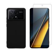 Vivid Set Matte Case Black + Tempered Glass Xiaomi Poco X6 Pro 5G