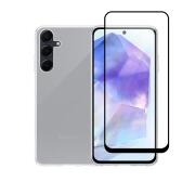 Vivid Set Gelly Case + Full Face Tempered Glass Samsung Galaxy A35 Black