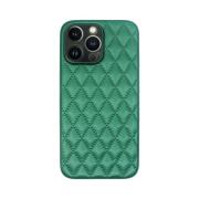 Vivid Diamond Shape PU Leather Case Apple iPhone 13 Pro Green