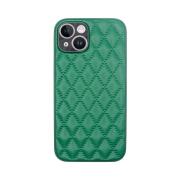 Vivid Diamond Shape PU Leather Case Apple iPhone 15 Green