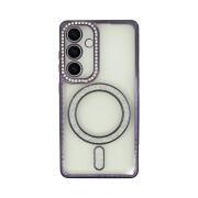Vivid Magsafe Strass and Glitter Case Samsung Galaxy S24+ Purple