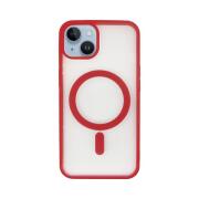 Vivid Magsafe Silicone Case Apple iPhone 14 Transparent/Red