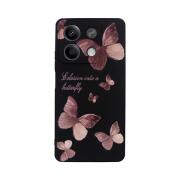Vivid Silicone Case Redmi Note 13 5G Butterfly Black/Pink