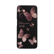 Vivid Silicone Case Samsung Galaxy A04s Butterfly Black/Pink