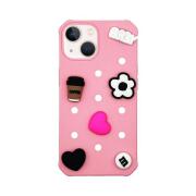 Vivid Silicone Pins Case Apple iPhone 13 Pink