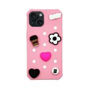 Vivid Silicone Pins Case Apple iPhone 15 Pink