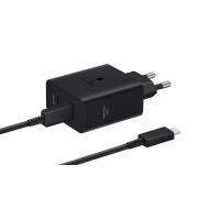 Samsung Fast GaN Travel Charger 50W Duo + Cable Type C To Type C Black