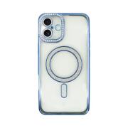 Vivid Magsafe Strass and Glitter Case Apple iPhone 16 Plus Transparent