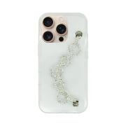 Vivid Clear Case with Rhinestone Glitter Chain Apple iPhone 16 Pro