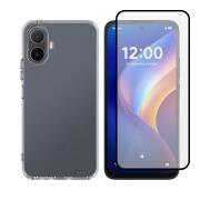 Vivid Set TPU Clear Case + Full Face Tempered Glass TCL K70 5G