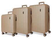 Movom Σετ Βαλίτσες 55-65-78cm Wood Champagne