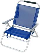 Campus Καρεκλάκι Παραλίας 4 θέσεων ανάκλισης με Σκελετό Αλουμινίου Μπλε 141-0874-1