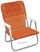 Campus καρέκλα παραλίας μεταλλική πορτοκαλί με μπράτσα