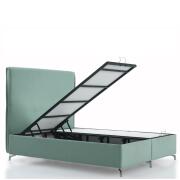 ArteLibre Κρεβάτι Grace Μέταλλο/Ύφασμα Για Στρώμα 160x200 Βεραμάν