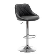 ARTELIBRE Σκαμπό Bar GARSA Με Πλάτη Πτυσσόμενο Μαύρο PU/Μέταλλο 46x46x83-105cm