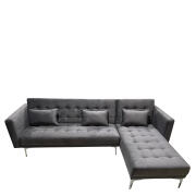 ARTELIBRE Καναπές Κρεβάτι Γωνιακός ARION Γκρι Ύφασμα 244x162x84cm