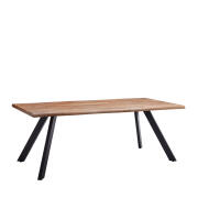 ARTELIBRE Τραπέζι Τραπεζαρίας AOSA Honey Maple/Μαύρο MDF/Μέταλλο 160x90x76cm