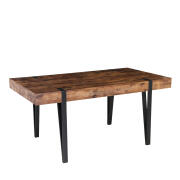 ARTELIBRE Τραπέζι Τραπεζαρίας ANDOR Καρυδί/Μαύρο MDF/Μέταλλο 160x90x75cm