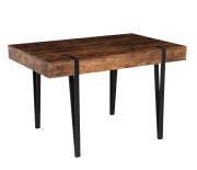 ARTELIBRE Τραπέζι Τραπεζαρίας MOTHMA Καρυδί/Μαύρο MDF/Μέταλλο 120x80x75cm