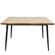 ARTELIBRE Τραπέζι Τραπεζαρίας AMADORA Φυσικό/Μαύρο Μοριοσανίδα/PVC/Μέταλλο 120x80x75cm