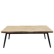 ARTELIBRE Τραπεζάκι Σαλονιού ALMADA Φυσικό/Μαύρο Μοριοσανίδα/Μέταλλο 120x60x45cm